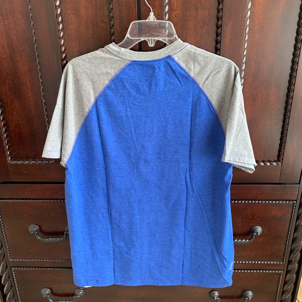 Champion Men’s Logo Vapor Tech T-Shirt L blue/gray workout gym athleisure active - Picture 5 of 5